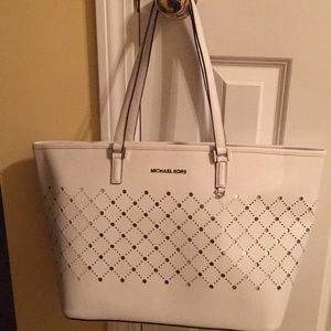 Michael Kors large white tote